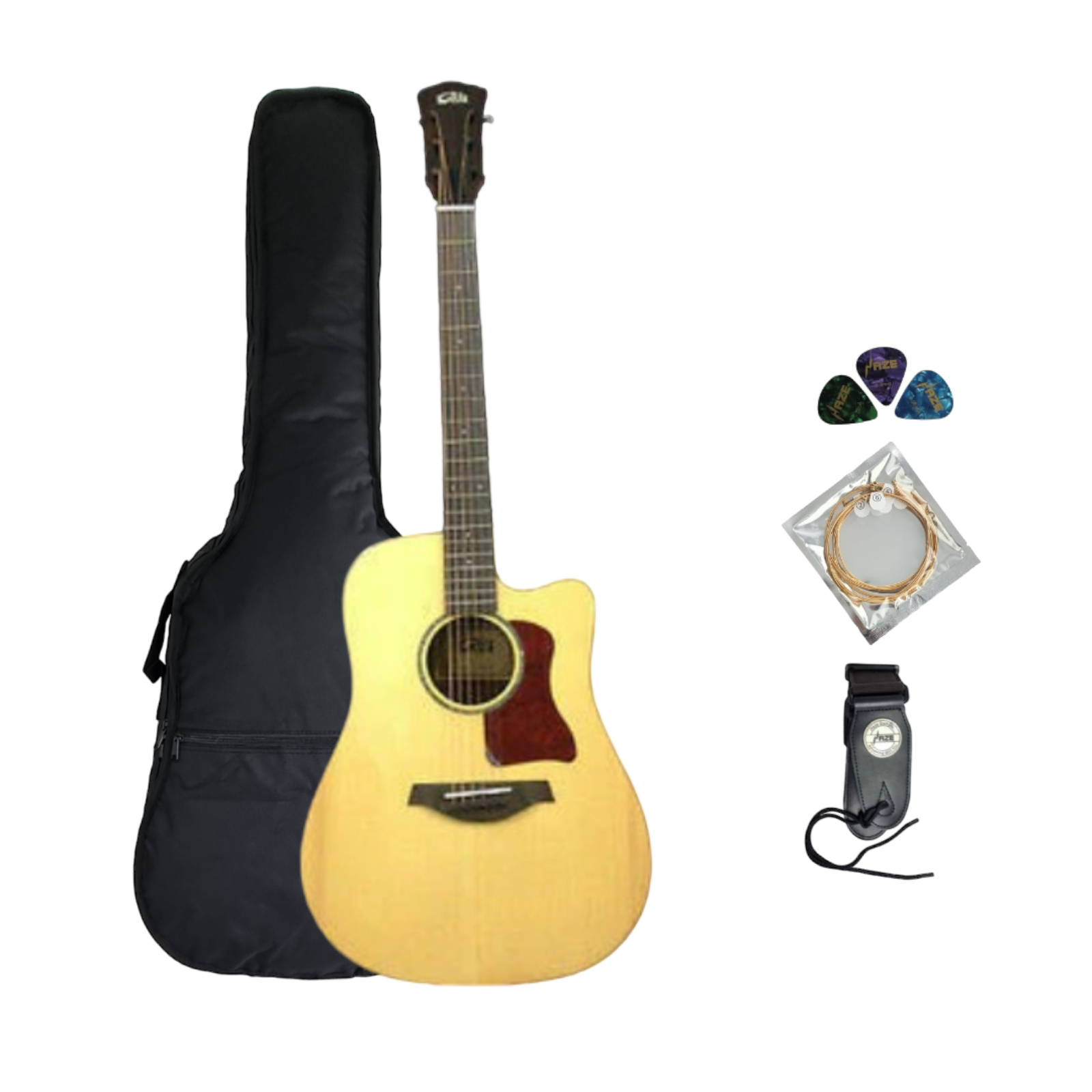 Gosilla 8012 Spruce Mahogany Acoustic Guitar w/Fishman EQ + Gig