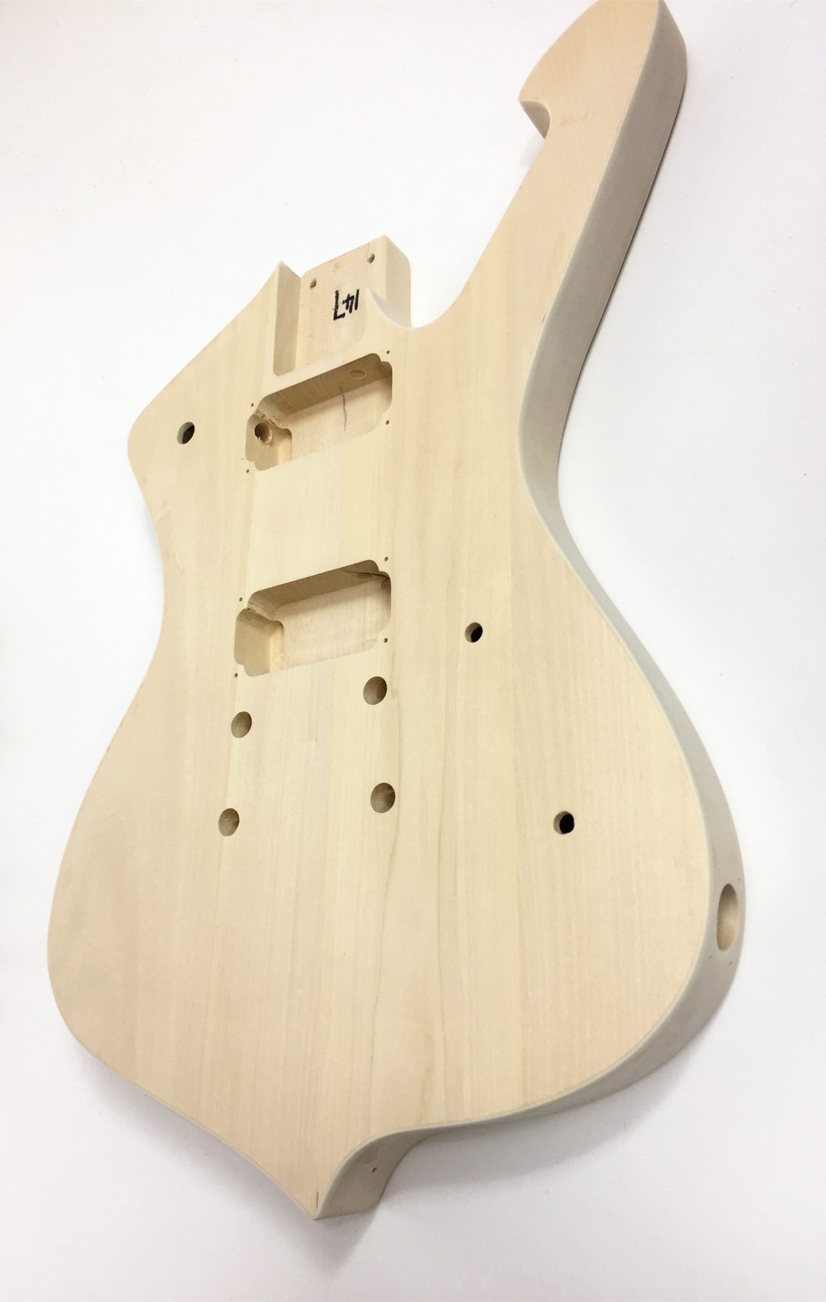  DIY Electric Bass Guitar Kits, Basswood Body, Maple Neck And  Fingerboard, Right, H Pickups, All Accessories Included