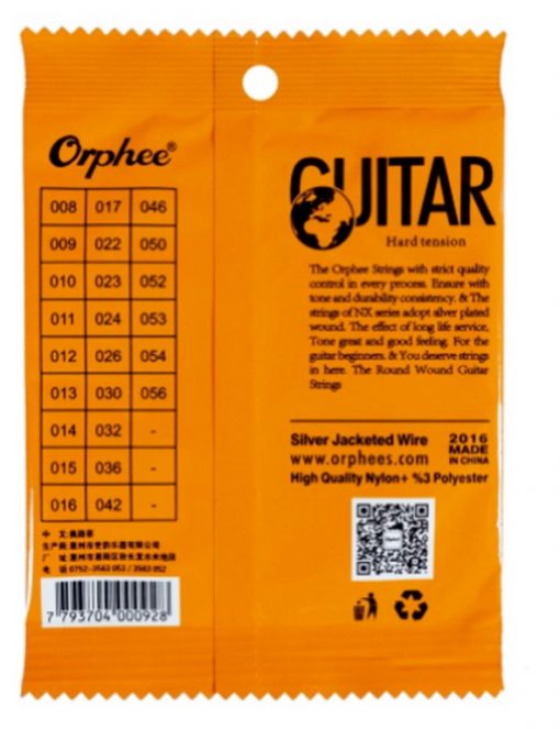 Orphee Nx Clear Silver Nylon String Th String Classical Guitar