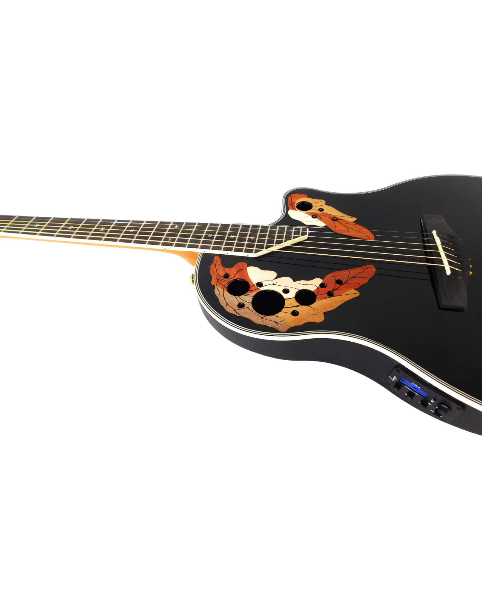 Haze SP723CEQBK Round-Back Electric-Acoustic Guitar built in tuner + Free  Gig Bag - HillSound