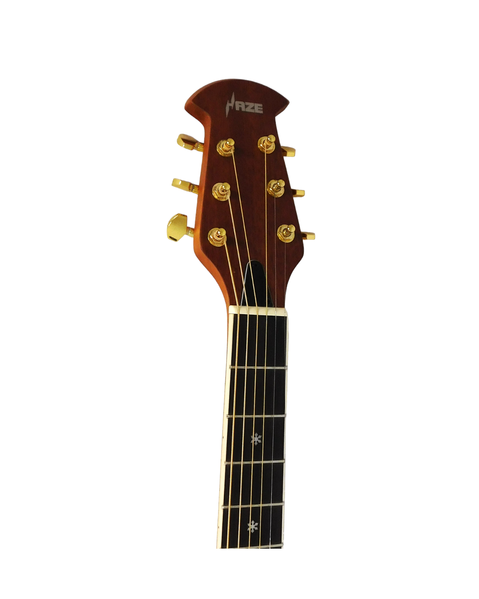 Haze SP723CEQBK Round-Back Electric-Acoustic Guitar built in tuner