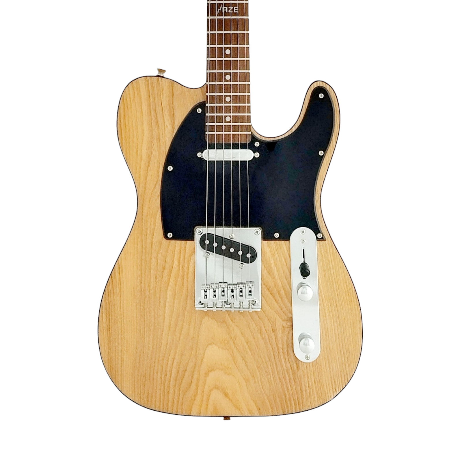 Haze HSTL 19100FNA Thru Solid Body Electric Guitar,S-S,Ash Burl Top+Free  Gig Bag - HillSound